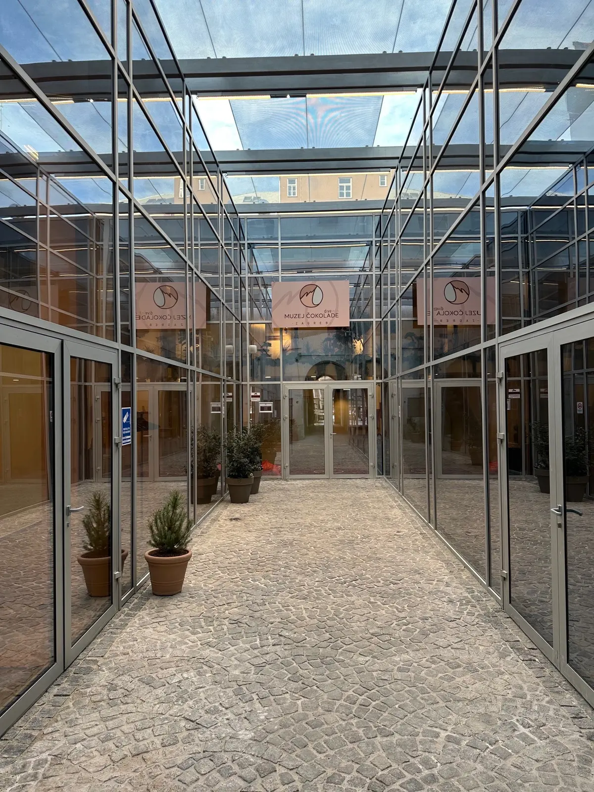 Entrance display inside Zagreb Chocolate Museum in June 2026