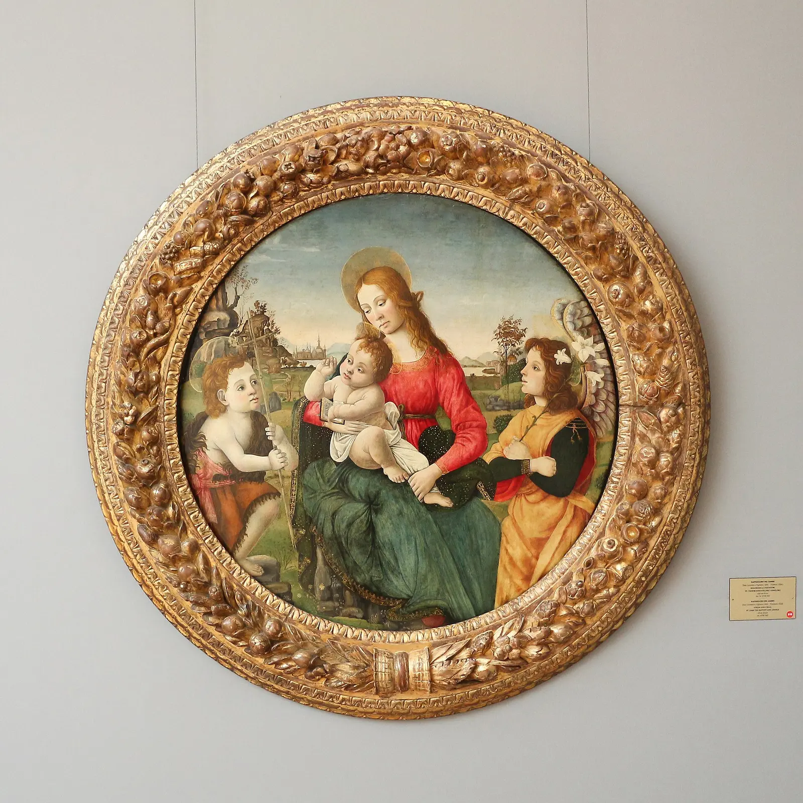 Round Renaissance-style painting formerly displayed at the Mimara Museum