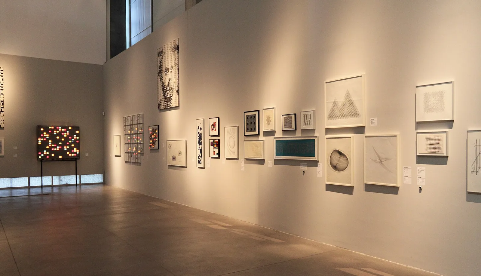 Contemporary artworks and interpretive panels in the Museum of Contemporary Art Zagreb collection